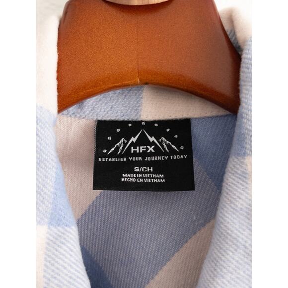 HFX Blue and Pink Shirt Jacket Shacket Small - Picture 9 of 11